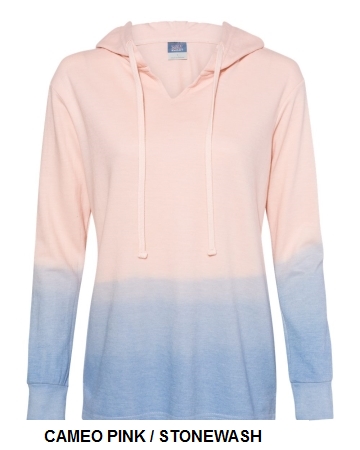 MV Sport W20185 - Women's French Terry Ombré Hooded Sweatshirt.  MVSPORTS  05052