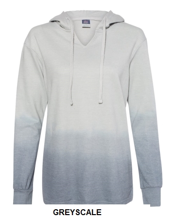 MV Sport W20185 - Women's French Terry Ombré Hooded Sweatshirt.  MVSPORTS  05052