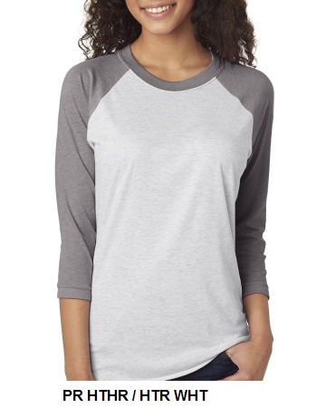 Next Level Unisex Triblend 3/4-Sleeve Raglan (6051)