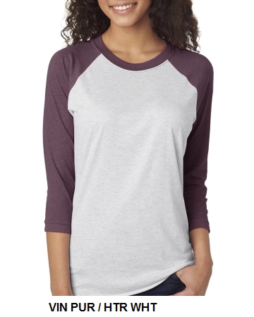 Next Level Unisex Triblend 3/4-Sleeve Raglan (6051)