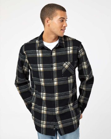 Burnside 8212 - Open Pocket Long Sleeve Flannel Shirt.  BURNSIDE  8212