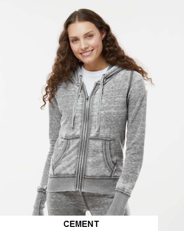 J. America 8913 - Women's Zen Fleece Full-Zip Hooded Sweatshirt.  J AMERICA  8913