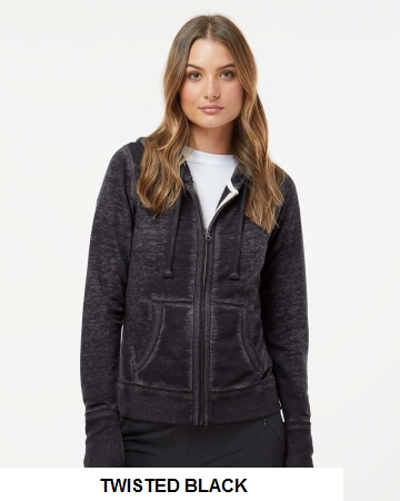 J. America 8913 - Women's Zen Fleece Full-Zip Hooded Sweatshirt.  J AMERICA  8913