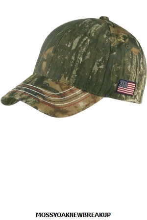 Port Authority® Americana Contrast Stitch Camouflage Cap. C909.