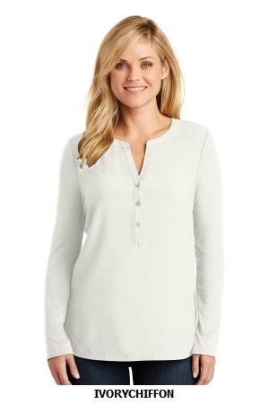 PORT AUTHORITY LADIES CONCEPT HENLEY TUNIC.  PORT A.  LK5432