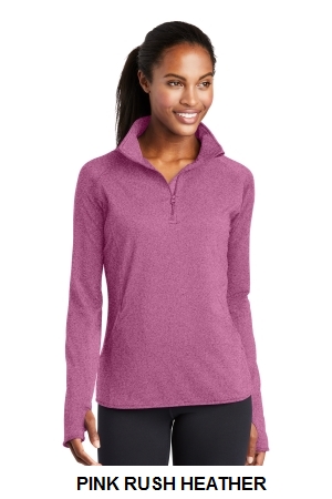 Sport-Tek Ladies Sport-Wick Stretch 1/2-Zip Pullover.  SPORT-TEK  LST850