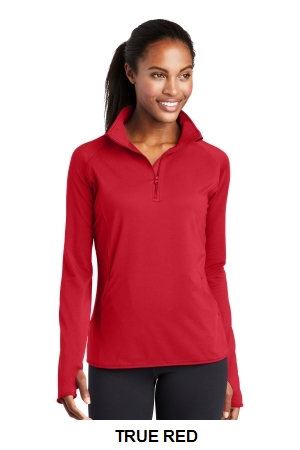 Sport-Tek Ladies Sport-Wick Stretch 1/2-Zip Pullover.  SPORT-TEK  LST850