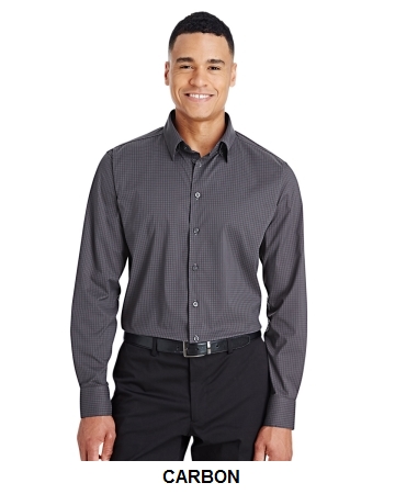 Devon & Jones CrownLux Performance Mens Tonal Mini Check Shirt  (DG535)