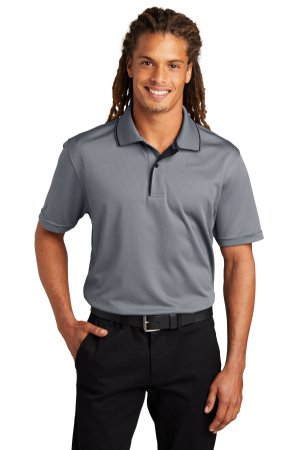 Sport-Tek Dri-Mesh Polo with Tipped Collar and Piping.  PORT A.  K467