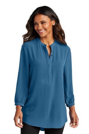 Port Authority Ladies 3/4-Sleeve Textured Crepe Tunic.  PORT A.  LW713