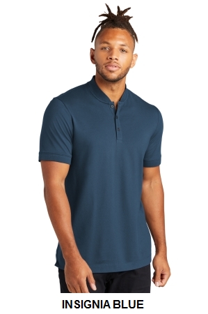 Mercer+Mettle Stretch Pique Henley.  MERCER+M  MM1008