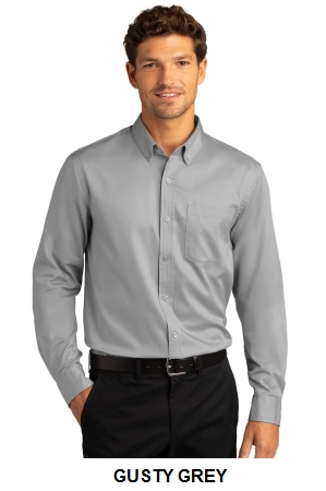 Port Authority Long Sleeve SuperPro React Twill Shirt.  PORT A.  W808