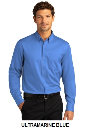 Port Authority Long Sleeve SuperPro React Twill Shirt.  PORT A.  W808