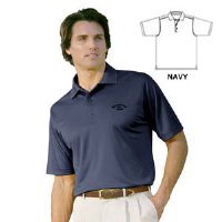 MONT 1087 Men's Dry Swing Mini Stripe Textured Polo