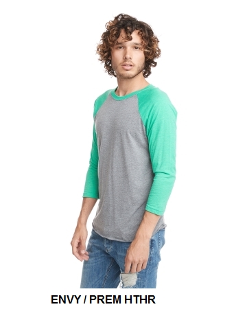 Next Level Unisex Triblend 3/4-Sleeve Raglan (6051)