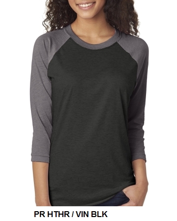 Next Level Unisex Triblend 3/4-Sleeve Raglan (6051)