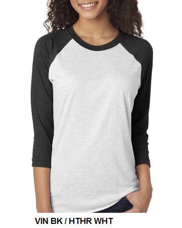 Next Level Unisex Triblend 3/4-Sleeve Raglan (6051)