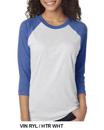 Next Level Unisex Triblend 3/4-Sleeve Raglan (6051)