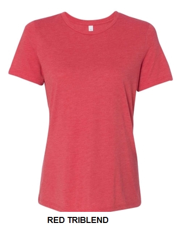 Womens Relaxed Fit Triblend Tee.  BELLA  6413