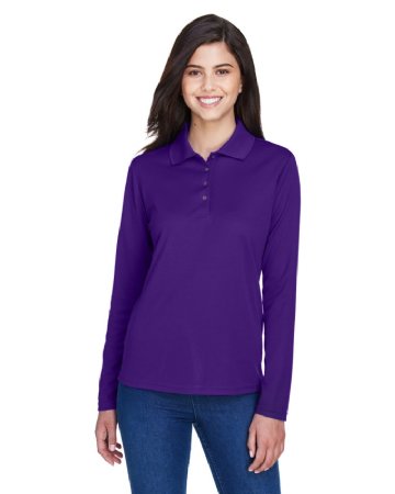 CORE365 Ladies Pinnacle Performance Long-Sleeve Pique Polo.  CORE365  78192