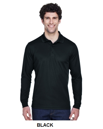 CORE365 Mens Pinnacle Performance Long-Sleeve Pique Polo.  CORE365  88192