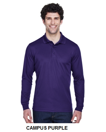 CORE365 Mens Pinnacle Performance Long-Sleeve Pique Polo.  CORE365  88192