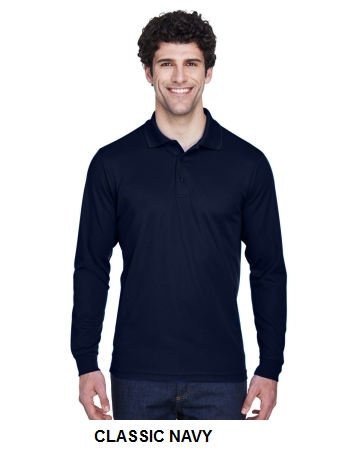 CORE365 Mens Pinnacle Performance Long-Sleeve Pique Polo.  CORE365  88192