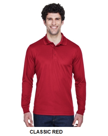 CORE365 Mens Pinnacle Performance Long-Sleeve Pique Polo.  CORE365  88192