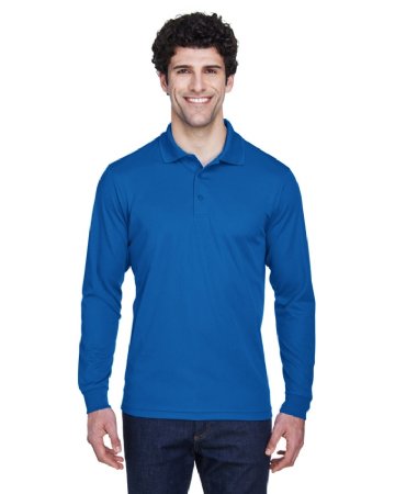 CORE365 Mens Pinnacle Performance Long-Sleeve Pique Polo.  CORE365  88192