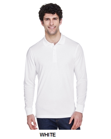 CORE365 Mens Pinnacle Performance Long-Sleeve Pique Polo.  CORE365  88192