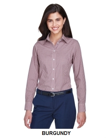 Devon & Jones Ladies' Crown Woven Collection® Gingham Check.  DEV&JO  D640W