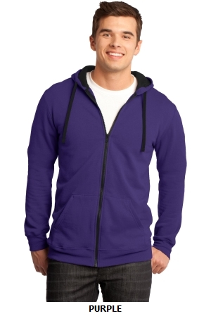 District - Young Mens The Concert Fleece™ Full-Zip Hoodie. DT800.