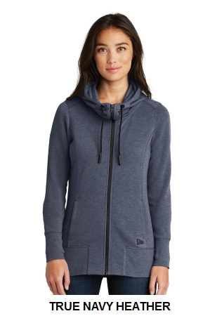 NEW ERA LADIES TRI-BLEND FLEECE FULL-ZIP HOODIE.  NEW ERA  LNEA511