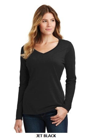 Port & Company Ladies Long Sleeve Fan Favorite V-Neck Tee. LPC450VLS.