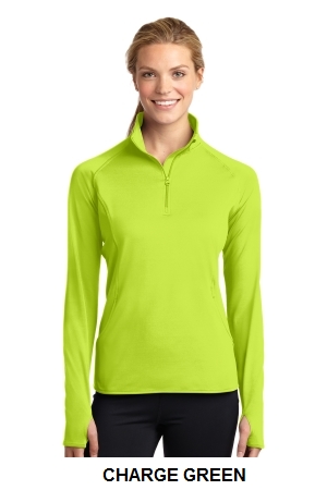 Sport-Tek Ladies Sport-Wick Stretch 1/2-Zip Pullover.  SPORT-TEK  LST850