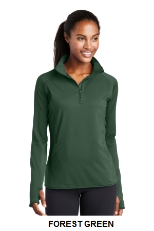 Sport-Tek Ladies Sport-Wick Stretch 1/2-Zip Pullover.  SPORT-TEK  LST850