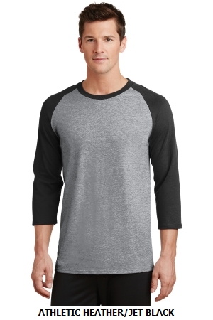 Port & Company® Core Blend 3/4-Sleeve Raglan Tee. PC55RS.