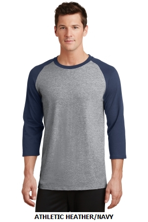 Port & Company® Core Blend 3/4-Sleeve Raglan Tee. PC55RS.