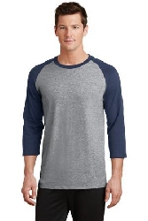 Port & Company® Core Blend 3/4-Sleeve Raglan Tee. PC55RS.