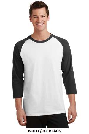 Port & Company® Core Blend 3/4-Sleeve Raglan Tee. PC55RS.