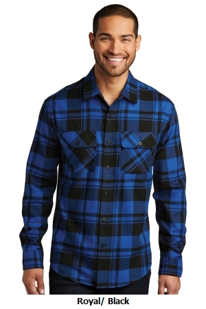 PORT AUTHORITY PLAID FLANNEL SHIRT.  PORT A.  W668