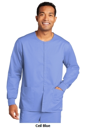 WonderWink® Unisex WorkFlex™ Snap-Front Scrub Jacket .  W. WINK  WW3080