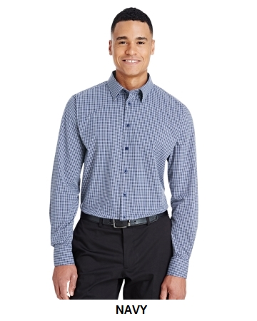 Devon & Jones CrownLux Performance Mens Tonal Mini Check Shirt  (DG535)