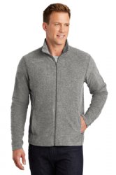 Port Authority Heather Microfleece Full-Zip Jacket.  PORT A.  F235