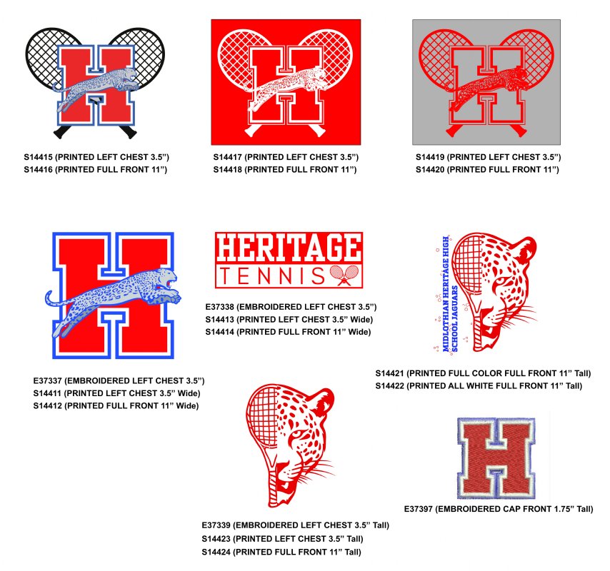 Midlothian Tennis Logos