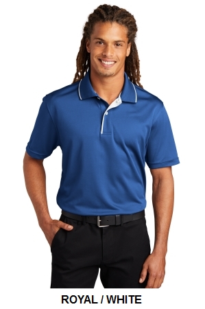 Sport-Tek Dri-Mesh Polo with Tipped Collar and Piping.  PORT A.  K467