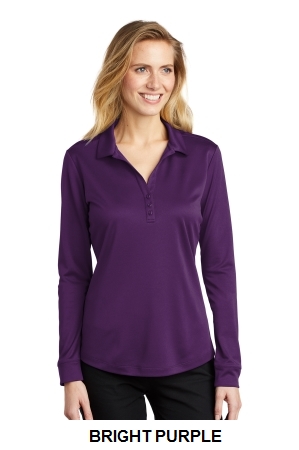 Port Authority Ladies Silk Touch Performance Long Sleeve Polo.  PORT A.  L540LS