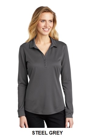 Port Authority Ladies Silk Touch Performance Long Sleeve Polo.  PORT A.  L540LS