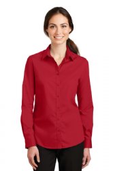 Port Authority Ladies SuperPro Twill Shirt.  PORT A.  L663