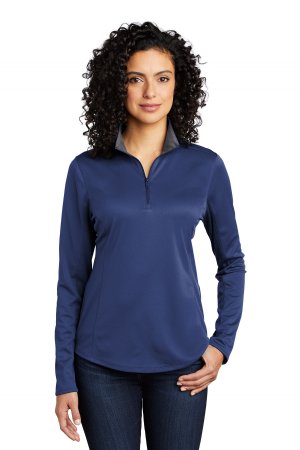 Port Authority Womens Silk Touch Performance 1/4-Zip.  PORT A.  LK584